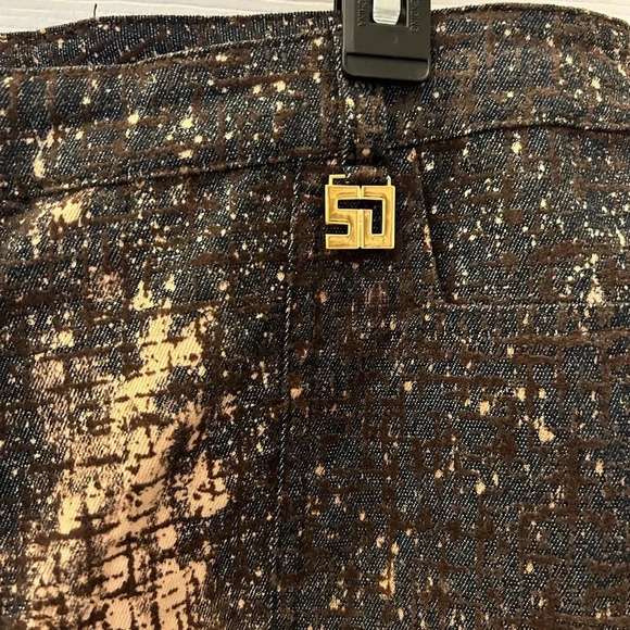 ! St. John Sport High Rise Printed Dark Wash Trouser Denim Jeans Multico… - Picture 4 of 6